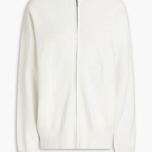 SANDRO

Logo-Embroidered Knitted Zip-Up Hoodie NWT